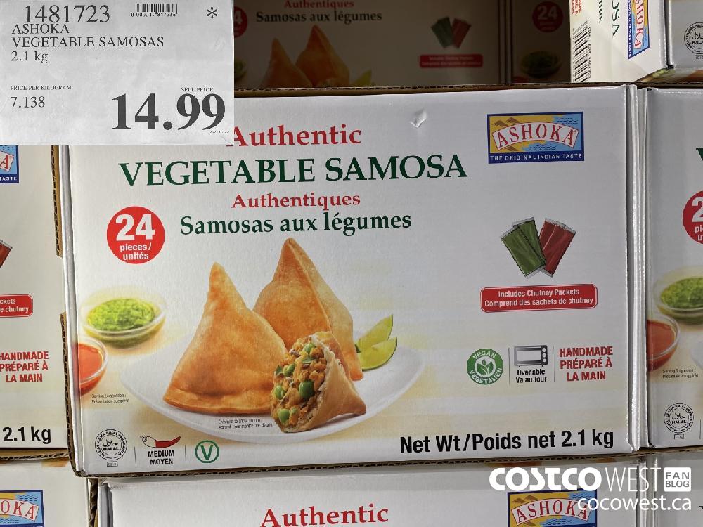 1481723 ASHOKA VEGETABLE SAMOSAS 2.1 kg $14.99