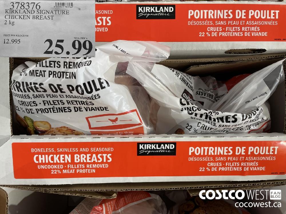 378376 KIRKLAND SIGNATURE CHICKEN BREAST 2 kg $25.99