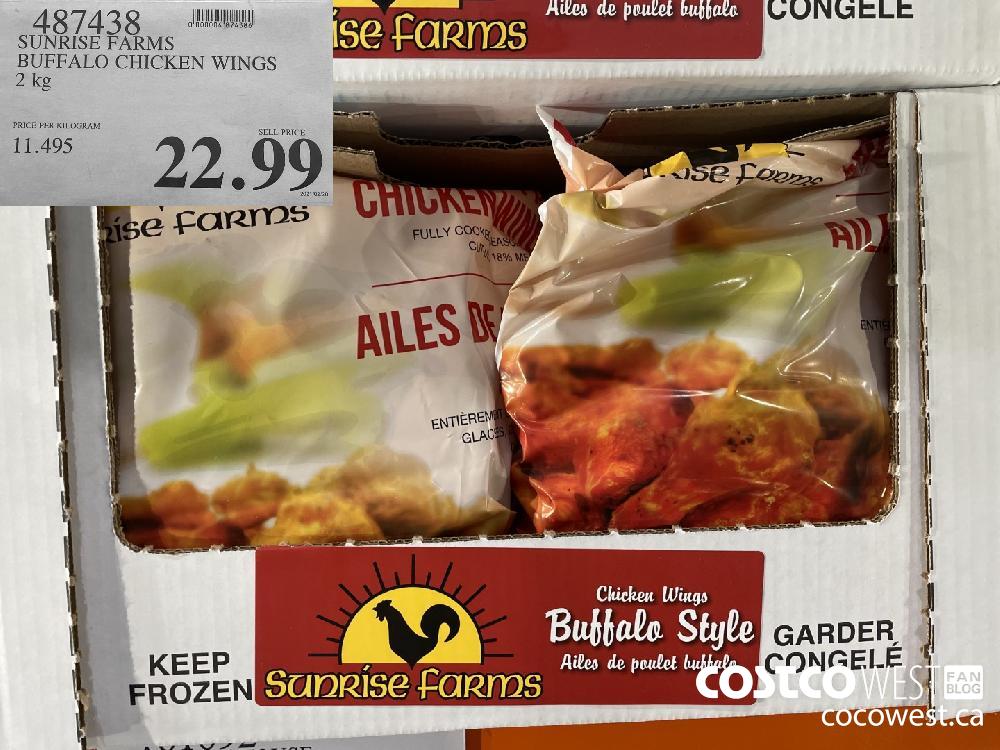 487438 SUNRISE FARMS BUFFALO CHICKEN WINGS 2 kg $29.99
