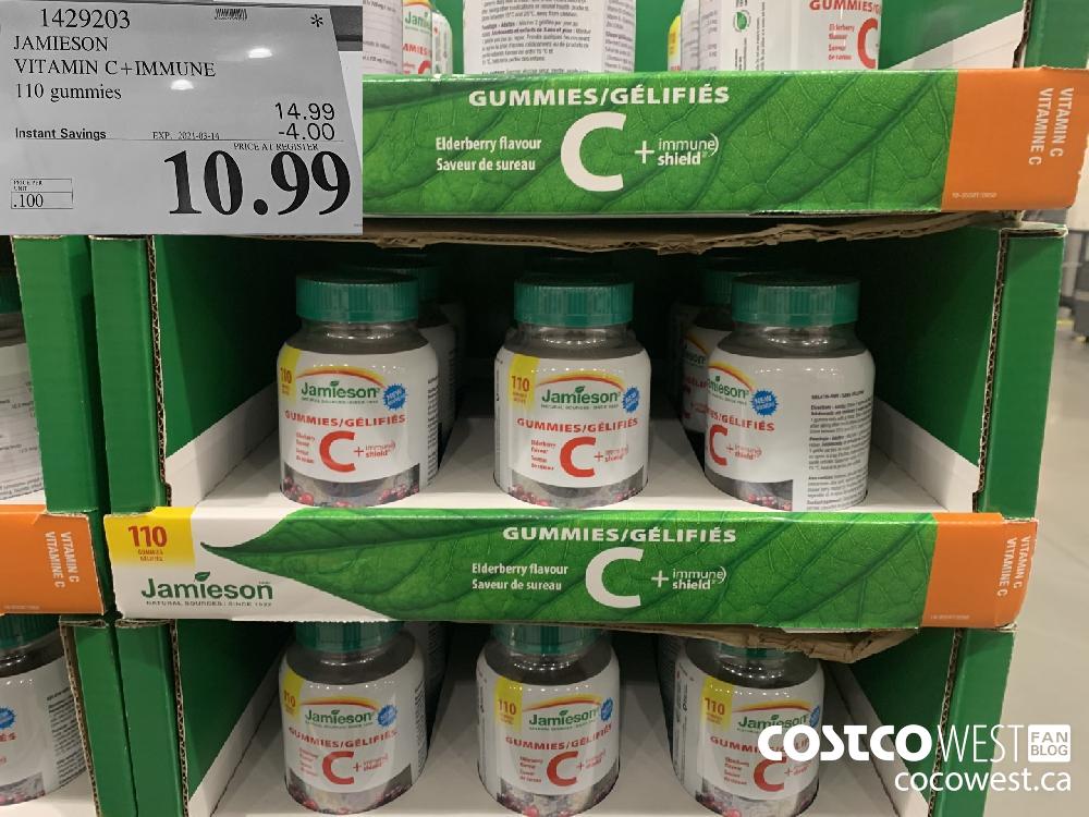 1429203 JAMIESON VITAMIN C IMMUNE 110 gummies EXPIRY DATE: 2021-03-14 $10.99