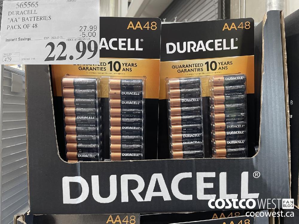 duracell battery pack costco