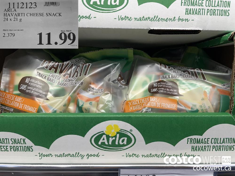1112123 ARLA HAVARTI CHEESE SNACK 24 x 21g $11.99