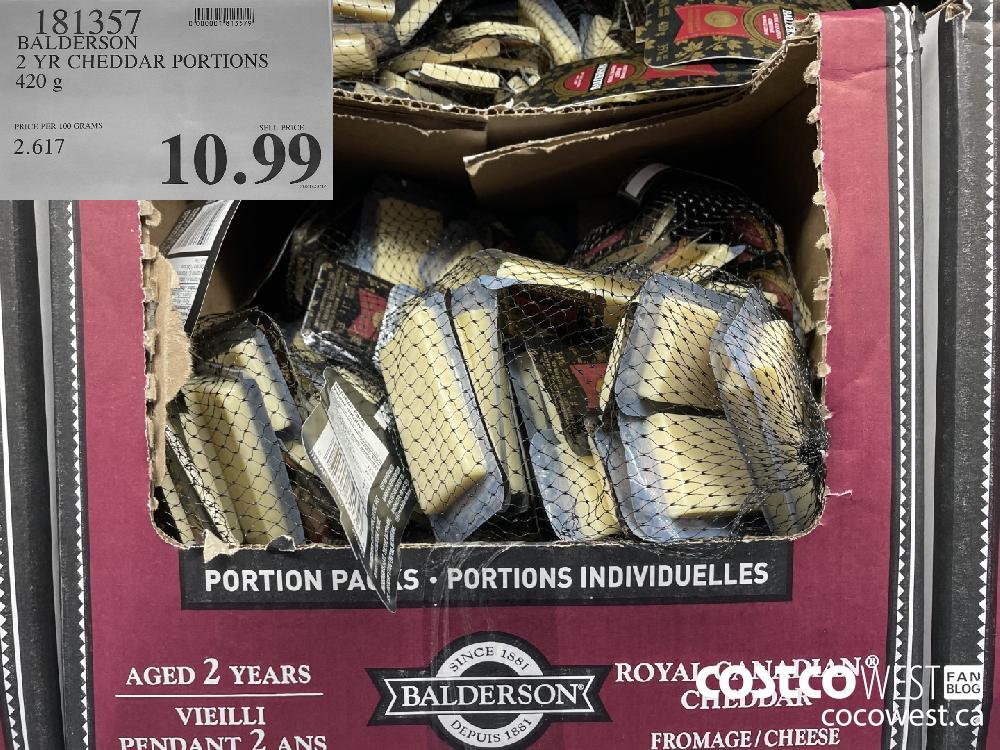 181357 BALDERSON 2 YR CHEDDAR PORTIONS 420 g $10.99