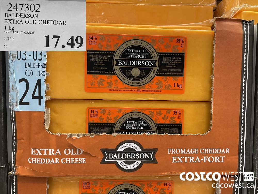 247302 BALDERSON EXTRA OLD CHEDDAR 1 kg $17.49