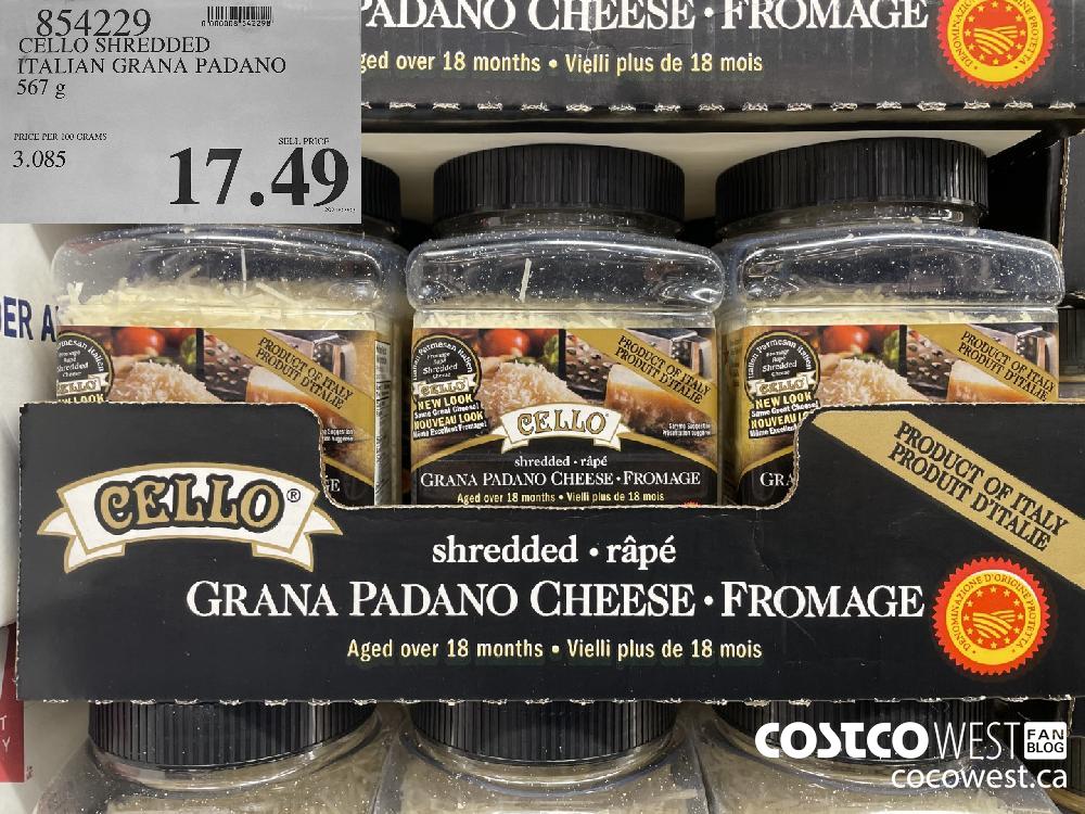 954999 CELLO SHREDDED ITALIAN GRANA PADANO 567 g $17.49