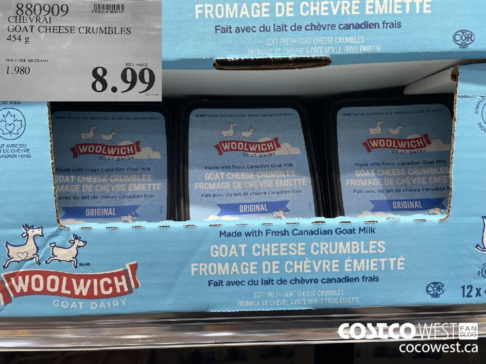 880909 CHEVRAI GOAT CHEESE CRUMBLES 454 g $8.99