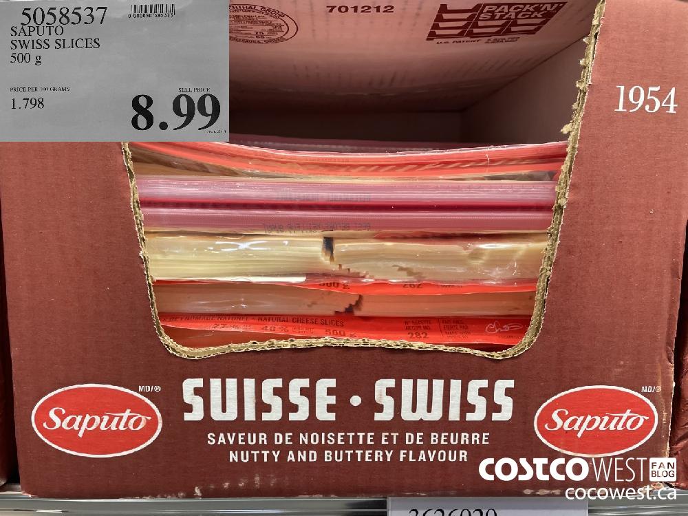 5058537 SAPUTO SWISS SLICES 500 g $8.99