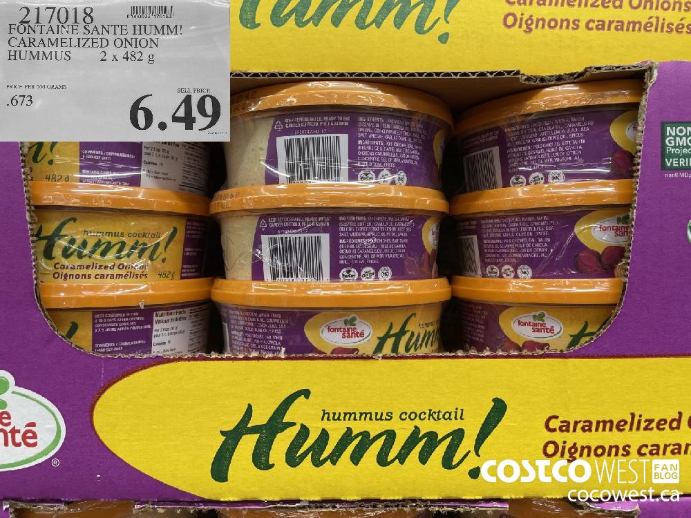 217018 FONTAINE SANTE HUMM! CARAMELIZED ONION HUMMUS 2 x 482 g $6.49