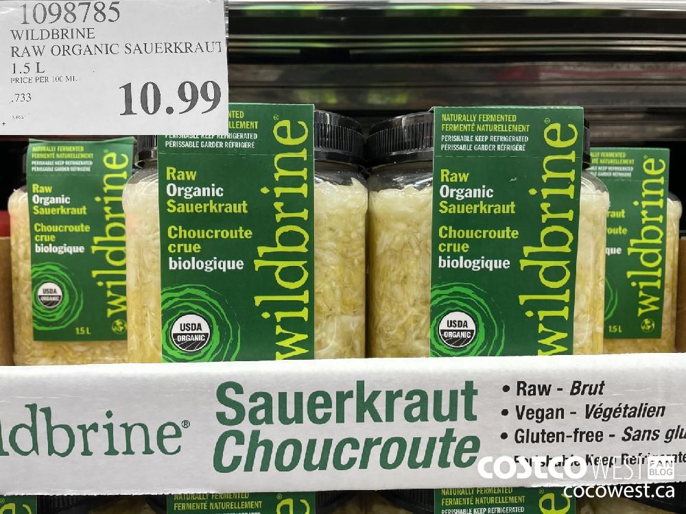 1098785 WILDBRINE RAW ORGANIC SAUERKRAUT 1.5 L $10.99