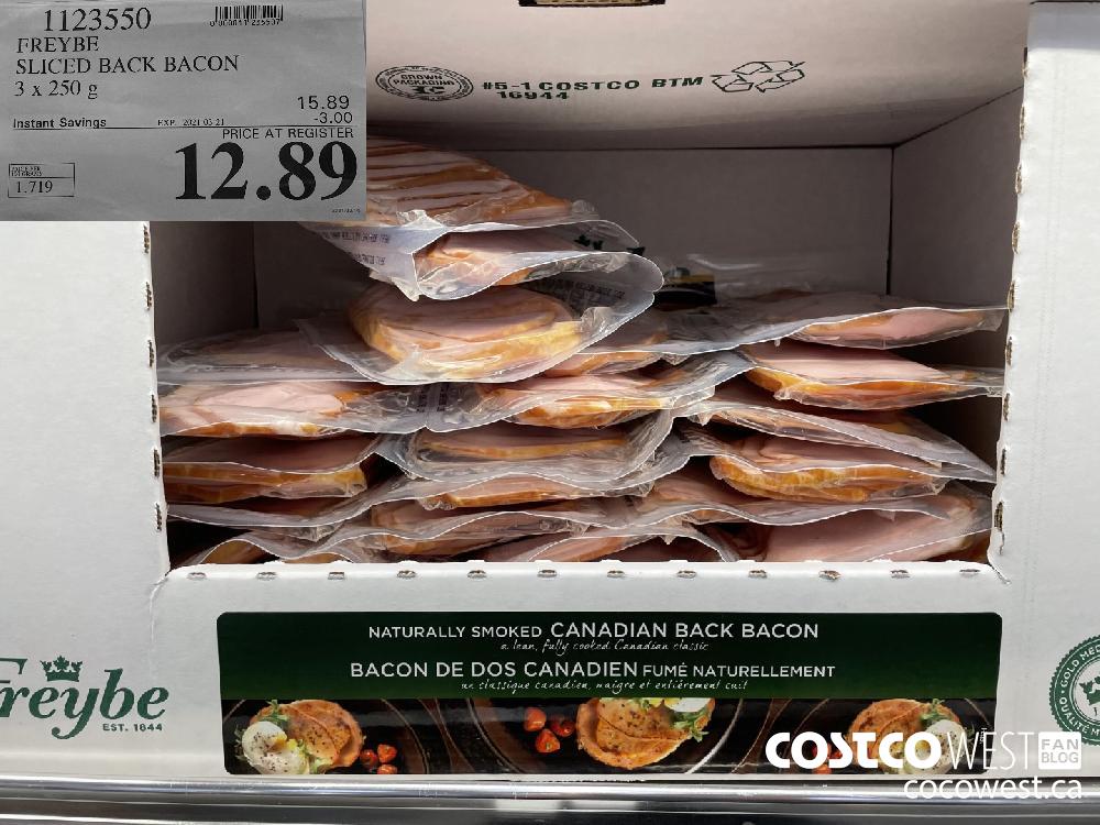 1123550 FREYBE SLICED BACK BACON 3 x 250 g EXPIRY DATE: 2021-03-21 $12.89