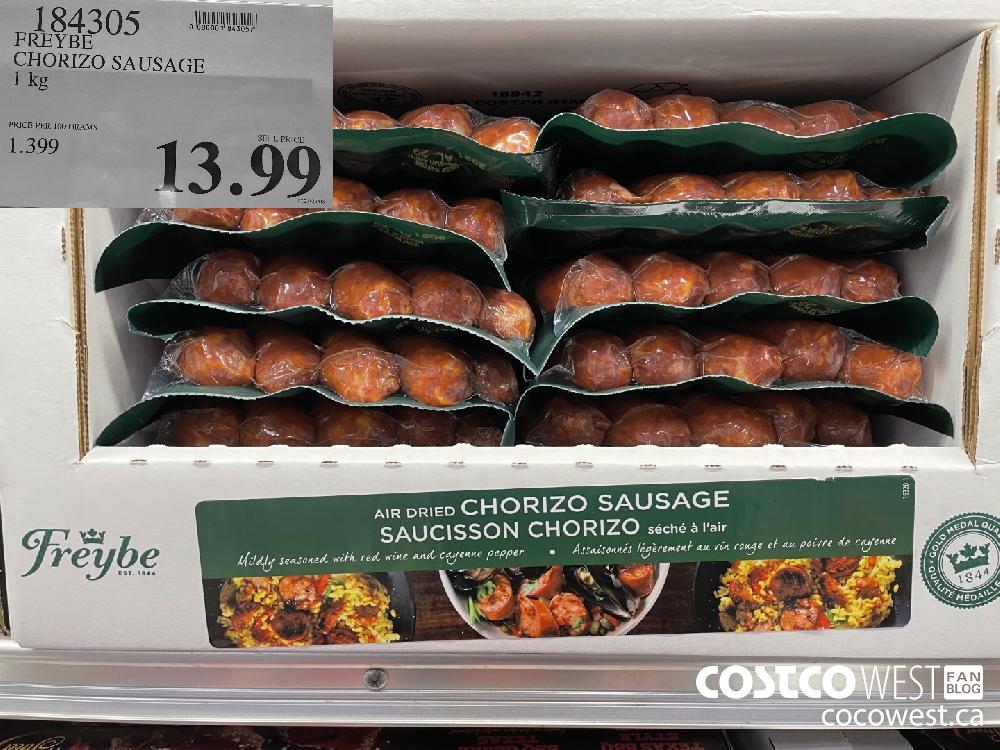 184305 FREYBE CHORIZO SAUSAGE 1 kg $13.99