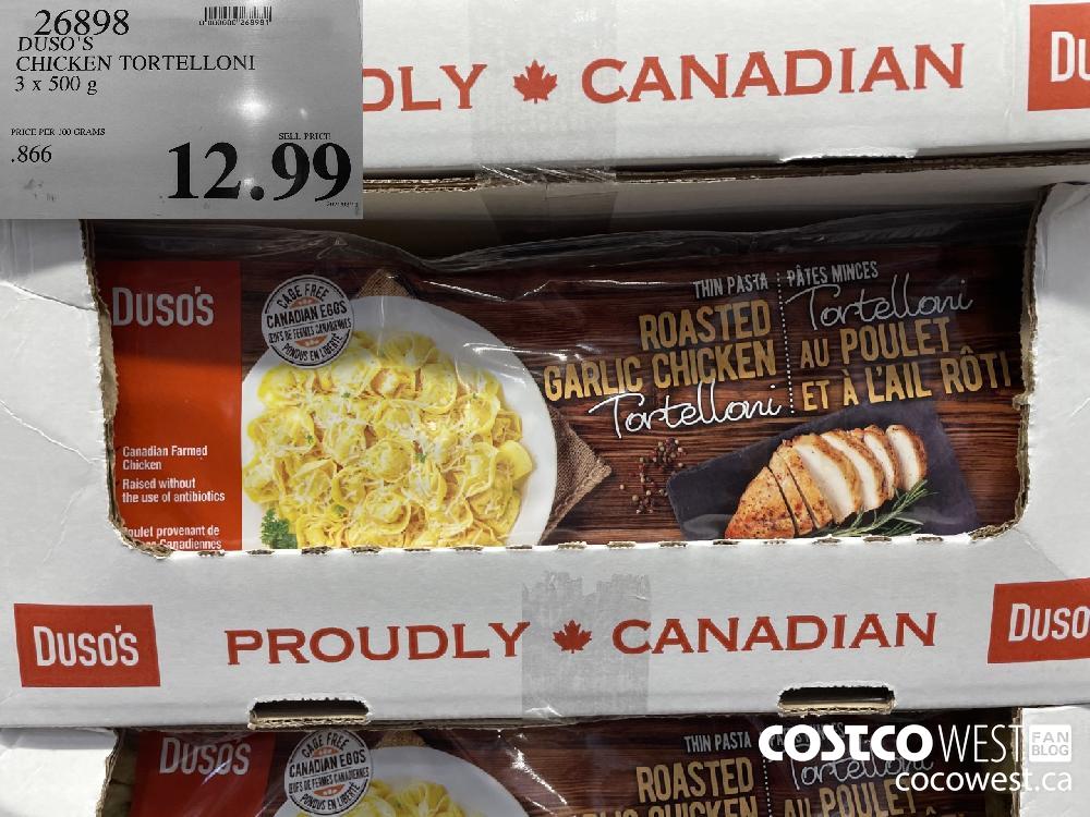 26898 DUSO'S CHICKEN TORTELLONI 3 x 500g $12.99