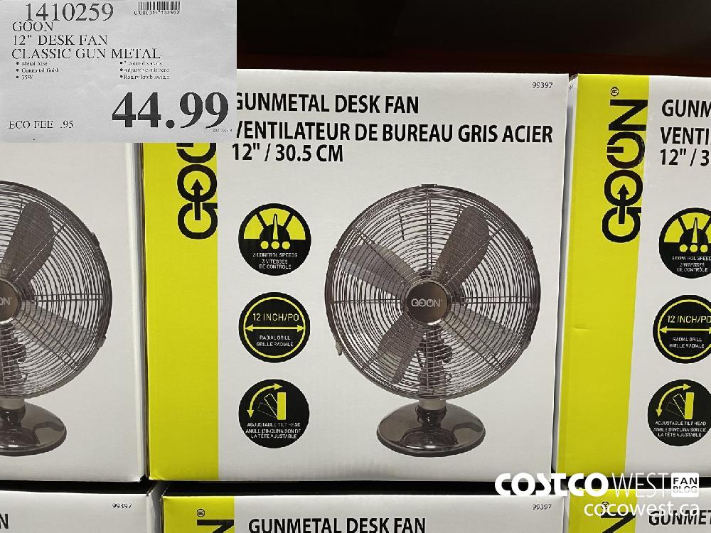 1410259 GOON 12" DESK FAN CLASSIC GUN METAL $44.99