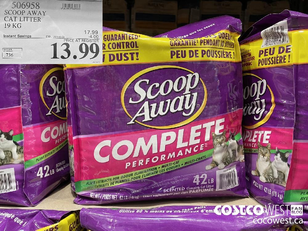 506958 SCOOP AWAY CAT LITTER 19 KG EXPIRY DATE: 2021-03-28 $13.99