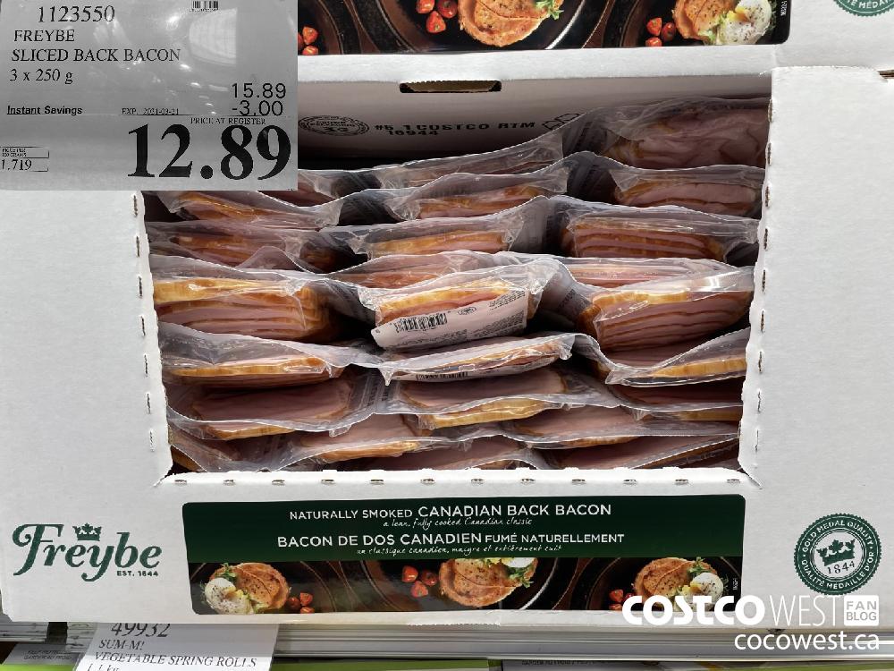 1123550 FREYBE SLICED BACK BACON 3 x 250 g EXPIRY DATE: 2021-03-21 $12.89