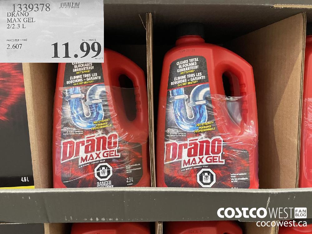 1339378 DRANO MAX GEL 2 / 2.3 L $11.99
