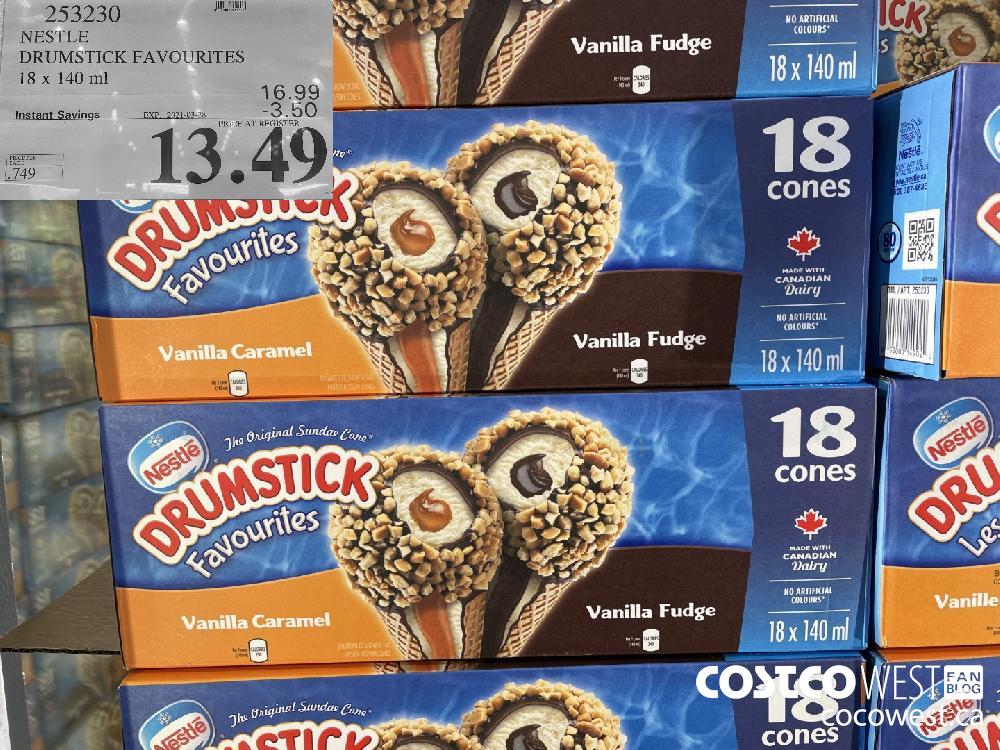 253230 NESTLE DRUMSTICK FAVOURITES 18 x 140 ml EXPIRY DATE: 2021-03-28 $13.49