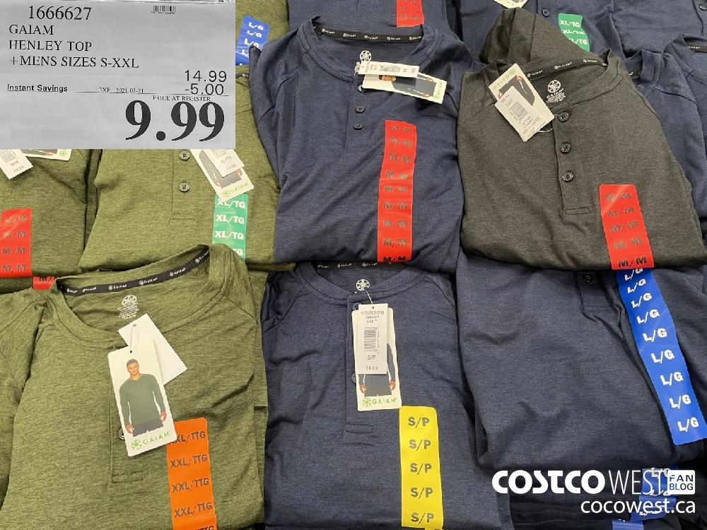 1666627 GAIAM HENLEY TOP MENS SIZES S-XXL EXPIRY DATE: 2021-03-21 $9.99