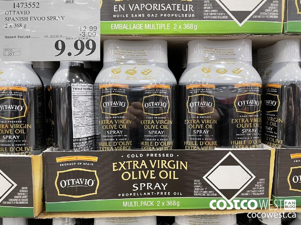 1473552 OTTAVIO SPANISH EVOO SPRAY 2 x 368 g EXPIRY DATE: 2021-03-28 $9.99