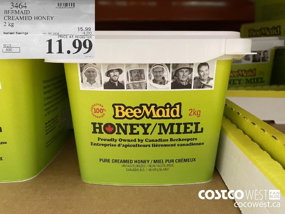 3464 BEEMAID CREAMED HONEY 2 kg EXPIRY DATE: 2021-03-28 $11.99