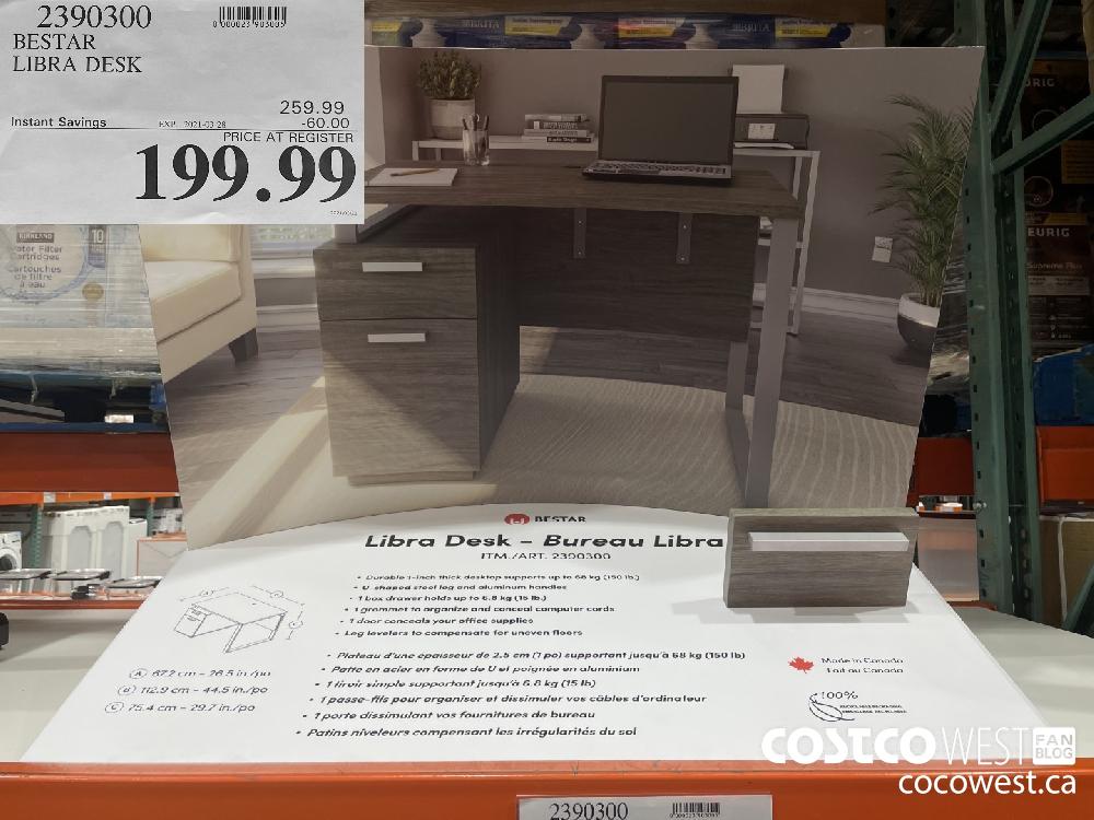 bestar libra desk costco