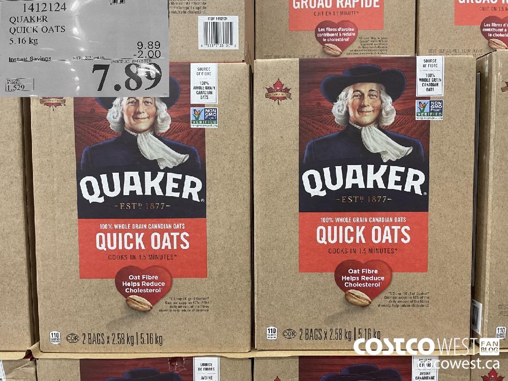 1412124 QUAKER QUICK OATS 5.16 kg EXPIRY DATE: 2021-04-04 $7.89 