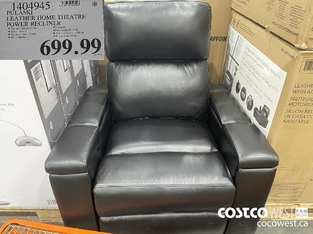 1404945 PULASKI LEATHER HOME THEATRE POWER RECLINER $699.99