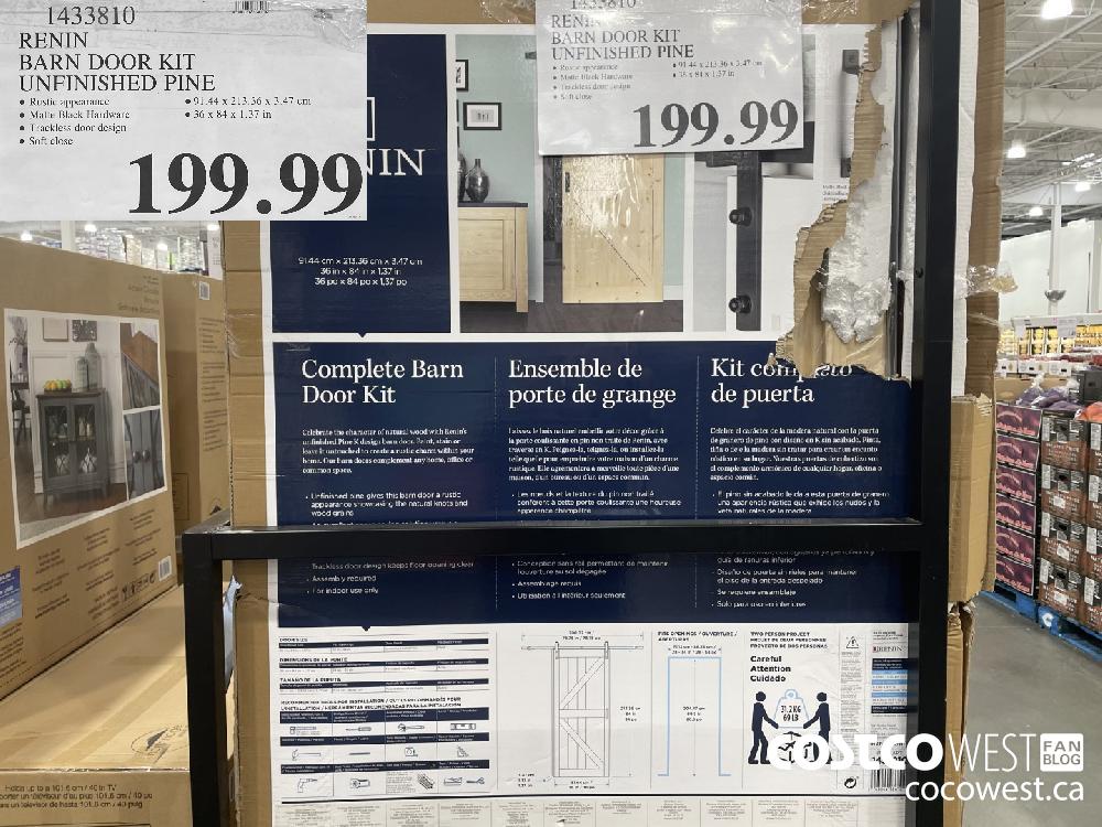 1433810 RENIN BARN DOOR KIT UNFINISHED PINE $199.99