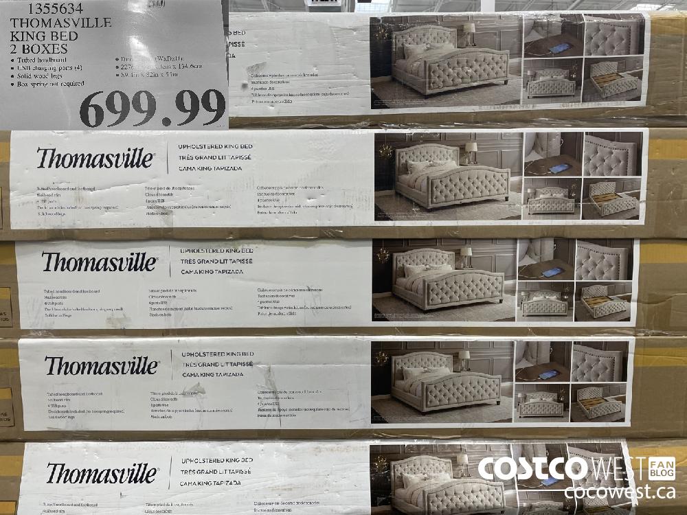 1355634 THOMASVILLE KING BED 2 BOXES $699.99