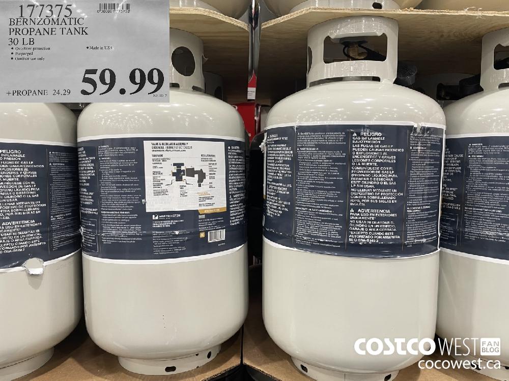 177375 BERNZOMATIC PROPANE TANK 30 LB $59.99