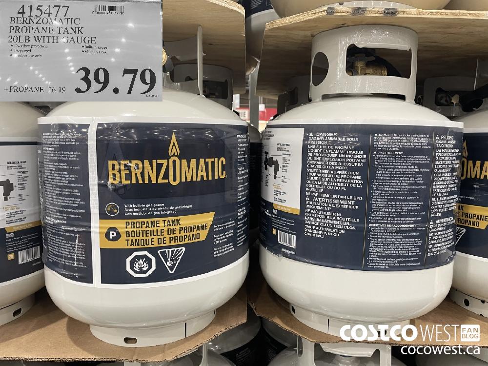 415477 BERNZOMATIC PROPANE TANK 20LB WITH GAUGE $39.79