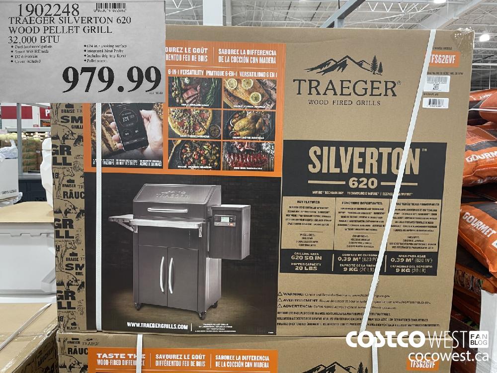 1902248 TRAEGER SILVERTON 620 WOOD PELLET GRILL 32 000 BTU $979.99