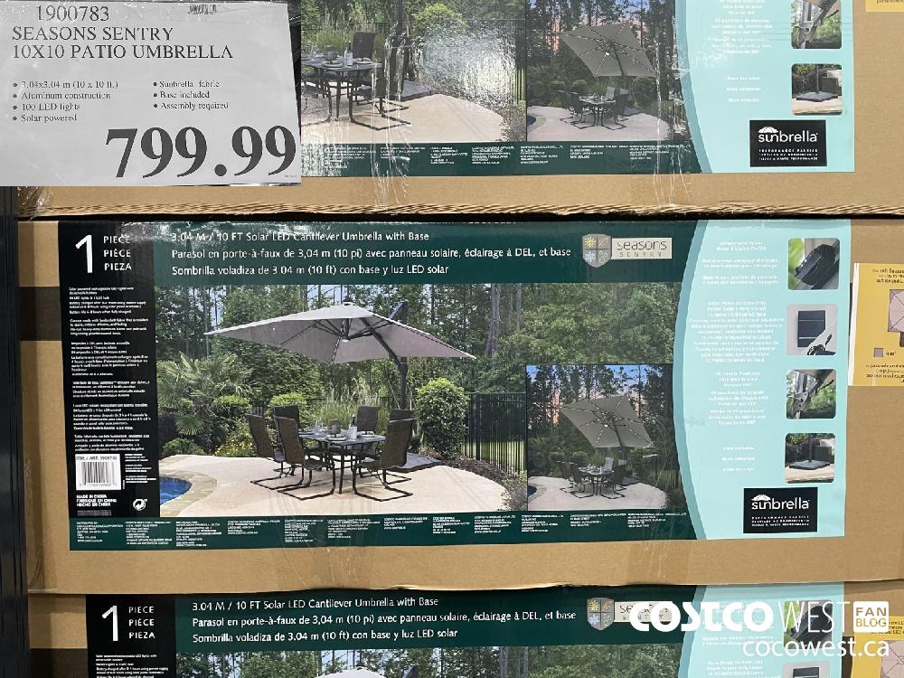 1900783 SEASONS SENTRY 10X10 PATIO UMBRELLA $799.99