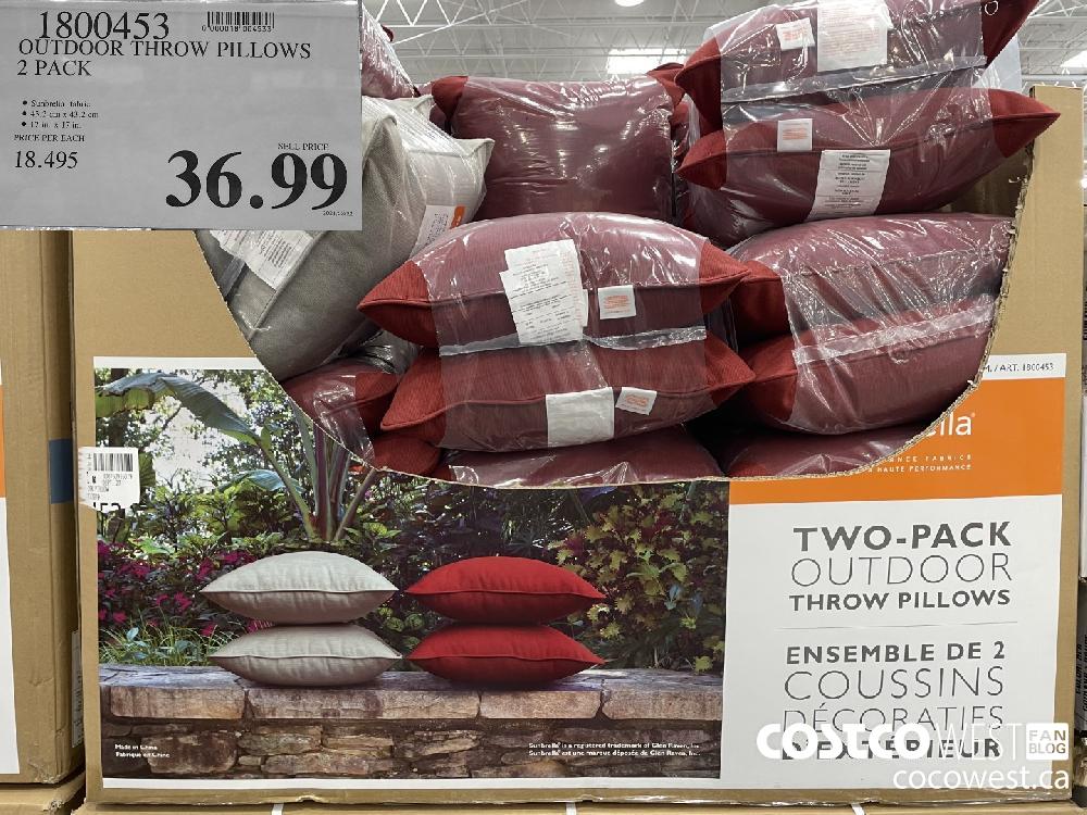 1800453 OUTDOOR THROW PILLOWS 2 PACK $36.99
