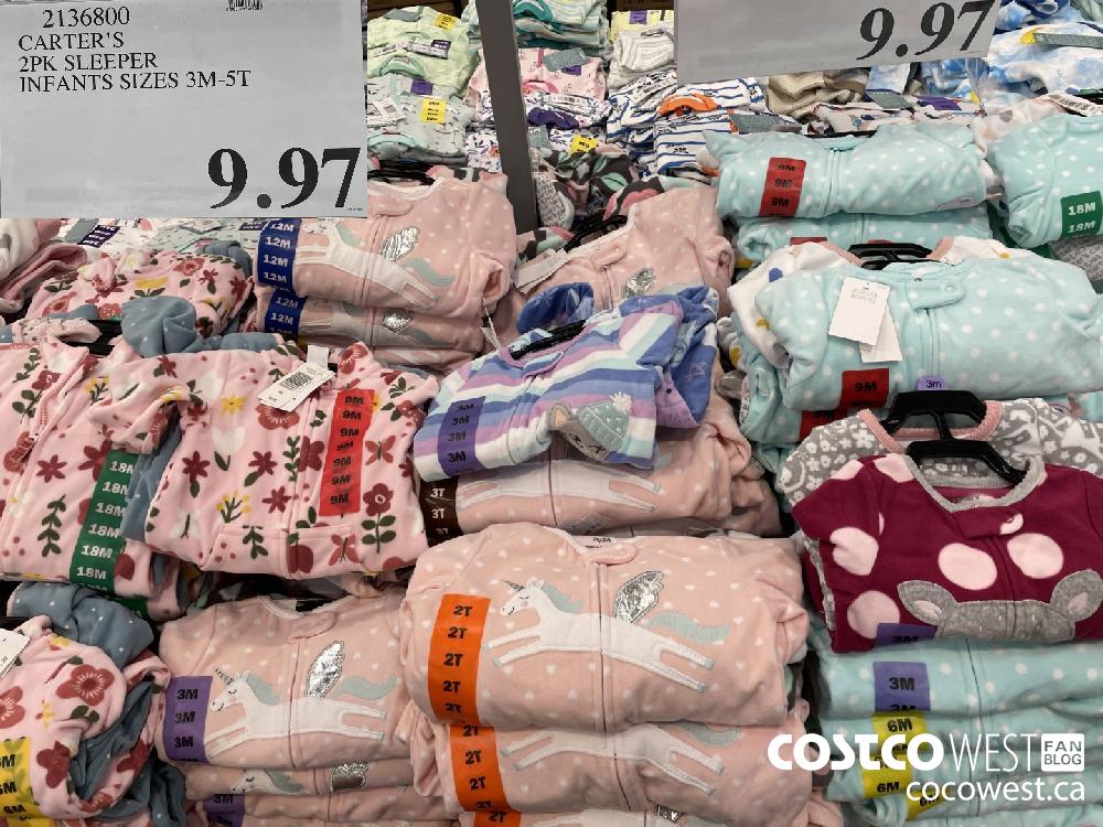 2136800 CARTER'S 2PK SLEEPER INFANTS SIZES 3M-5T $9.97