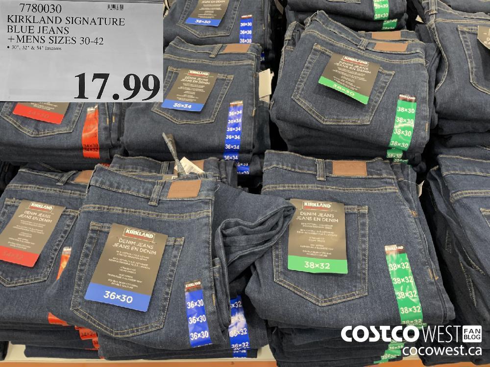7780030 KIRKLAND SIGNATURE BLUE JEANS MENS SIZES 30-42 $17.99