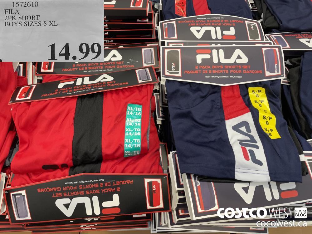 1572610 FILA 2PK SHORT BOYS SIZES S-XL $14.99