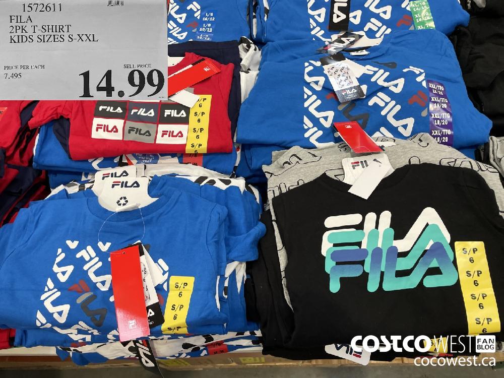 1572611 FILA 2PK T-SHIRT KIDS SIZES S-XXL $14.99