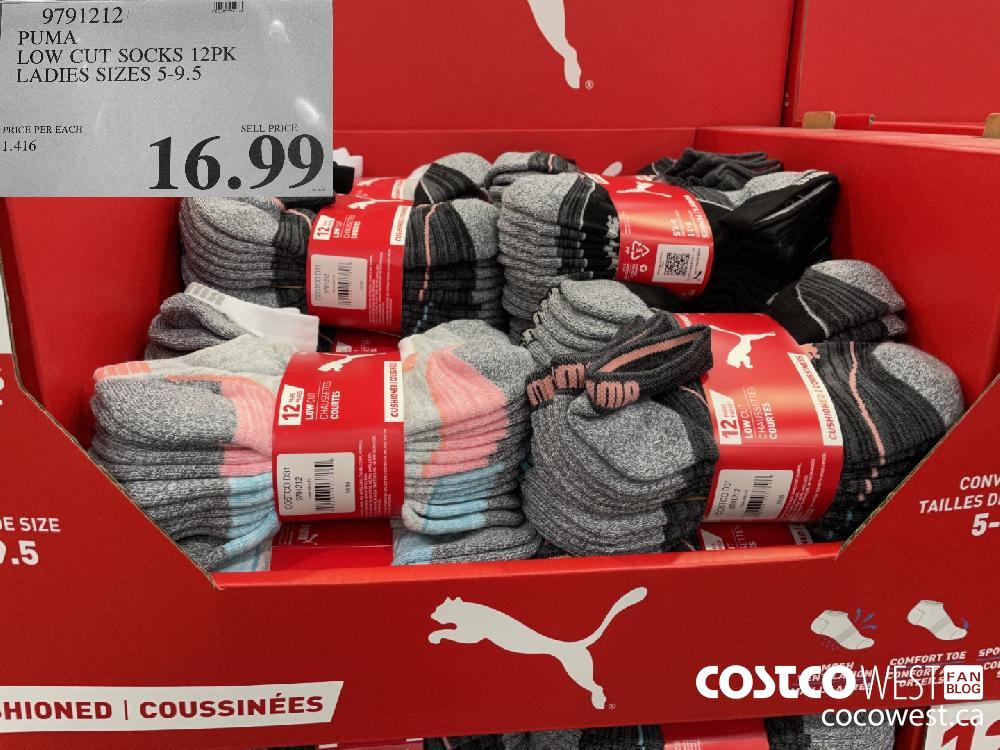 40791212 PUMA LOW CUT SOCKS 12PK LADIES SIZES 5-9.5 $16.99