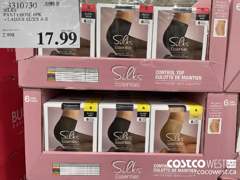 3310730 SILKS PANTYHOSE 6PK LADIES SIZES A-E $17.99