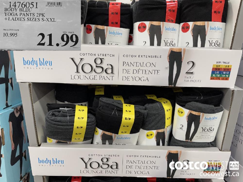 1476051 BODY BLEU YOGA PANTS 2PK LADIES SIZES S-XXL $21.99