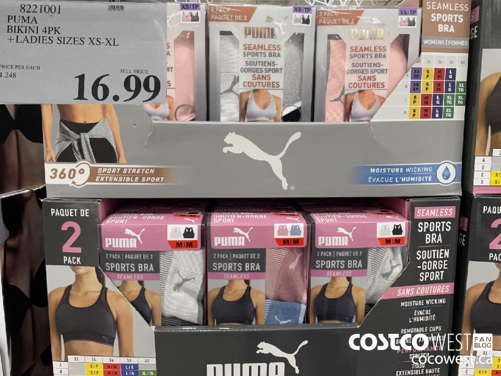 8221001 PUMA BIKINI 4PK LADIES SIZES XS-XL $16.99