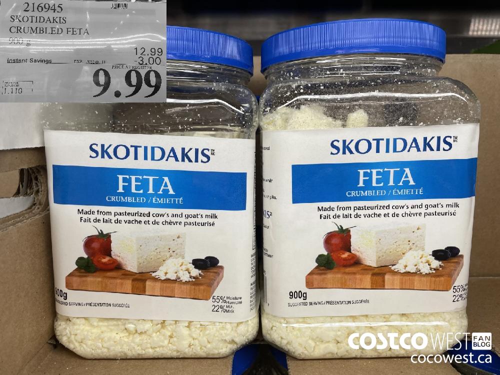 216945 SKOTIDAKIS CRUMBLED FETA 900 g EXPIRY DATE: 2021-04-11 $9.99