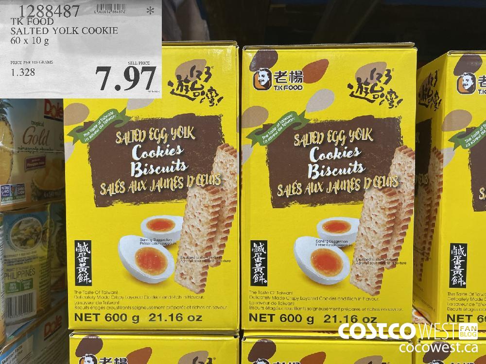 1288487 TK FOOD SALTED YOLK COOKIE 60 x 10g $7.97