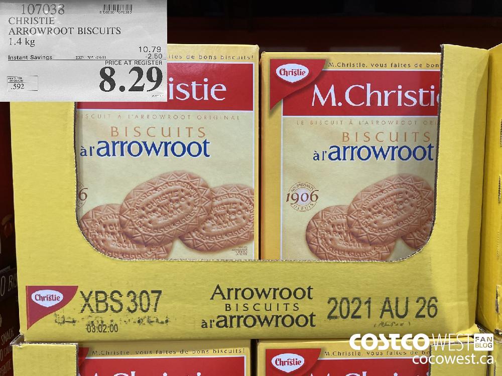 107038 CHRISTIE ARROWROOT BISCUITS 1.4 kg EXPIRY DATE: 2021-04-11 $8.29