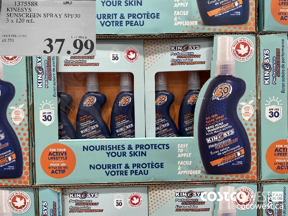 KINESYS SUNSCREEN SPRAY SPF30 3 x 120 mL $37.99
