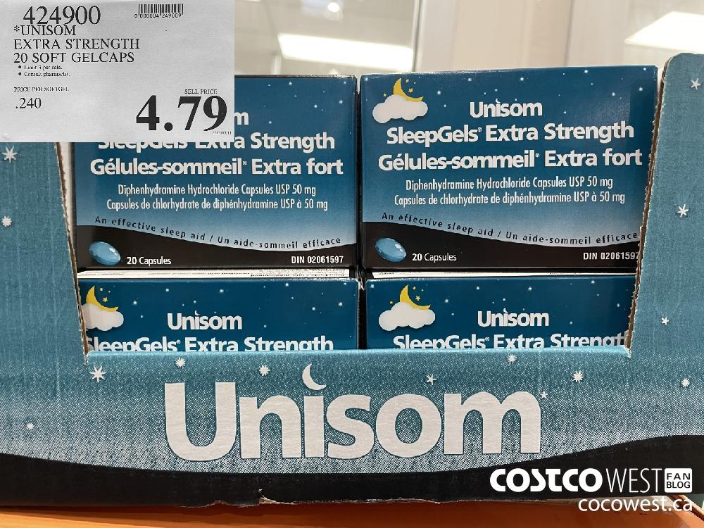 424900 UNISOM EXTRA STRENGTH 20 SOFT GELCAPS $4.79