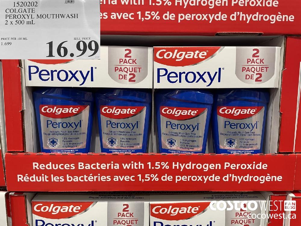 1520202 COLGATE PEROXYL MOUTHWASH 2 x 500 mL $16.99