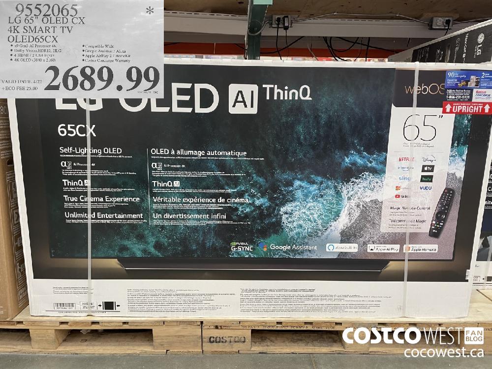 9552065 LG 65" OLED CX 4K SMART TV OLED65CX $2689.99 