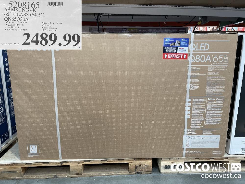 5208165 SAMSUNG 4K 65" CLASS (64.5") QN65Q080A $2489.99 